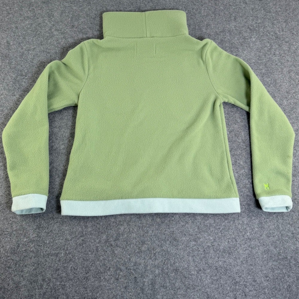 Dudley Stephens Green Fleece Turtleneck Pullover Contrast Trim Small DS-011-234